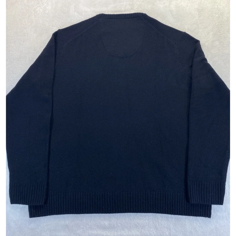 Black‎ Brown 1826 Men's Lambswool Blend Black Sweater XXL V-Neck Pullover